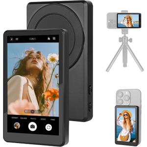 Selfie Monitor Screen for iPhone & Android, 4K 120fps Magnetic Phone Back Camera Selfie Monitor Screen for Vlog, Live Stream, TikTok, Content Creator