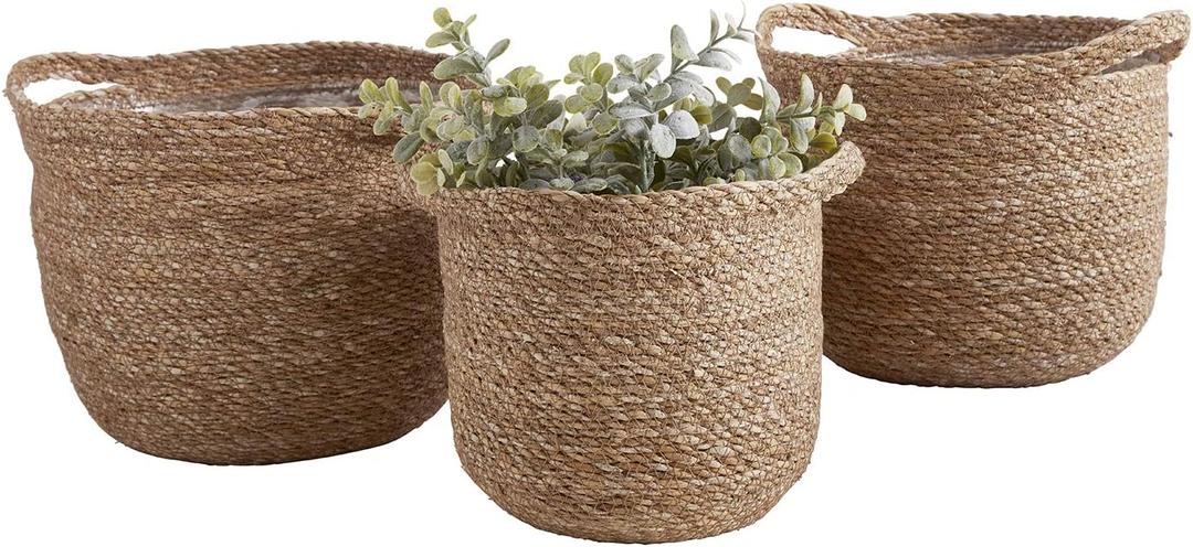 Round Cylinder Basket Set of 3 11'*11' , 10 '*10', 10'*9'