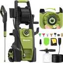 Pressure Washer with Adjustable PSI Switch, 4500PSI Max 3.0 GPM Electric Power Washer with 5 Nozzles & 500ml Foam Cannon, Portable High Pressure Washer for Cars, Fences, Patios and Driveway Cleaning