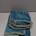 MIULEE Pack of 2 Couch Throw Pillow Covers 18x18 Inch Teal Farmhouse Decorative Pillow Covers with Stitched Edge Soft Chenille Solid Dyed Spring Pillow Covers for Sofa Bed Living Room