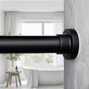 Tension Curtain Rod 17 To 69 Inch Black Tension Rod 1" Diameter Heavy Duty Tension Shower Rod Adjustable Spring Curtain Rod No Drilling Stainless Steel For Windows Bedroom Closet Doorway Door Kitchen