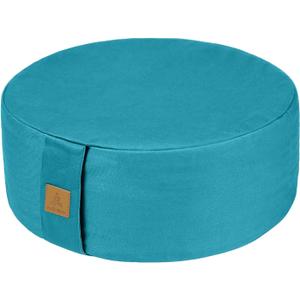 Zafu Buckwheat Meditation Cushion,D=13"/16" H=5.5",Round Zabuton Meditation Pillow,Yoga Bolster Kneeling Pillow Premium Yoga Pillow for Sitting on Floor Zippered Cotton Cover
