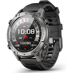 2026 AI Smart Watch with Standalone GPS & Offline Maps, 5ATM Waterproof, 1.43" AMOLED, 21-Day Battery, 178 Sports Modes, Compass, Heart Rate/SpO2/Stress/Sleep Monitor, for Android iOS Men Women Black
