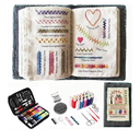 YAGUAN 2026 Upgraded Embroidery Stitch Book Kit, 106 Patterns with Tools & Tutorials, 86 PCS Beginner Embroidery Kit, Portable AllinOne Hand Embroidery Book for Adults & DIY Craft Lovers