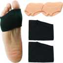 Ball of Foot Pain Relief - Metatarsal Pads for Metatarsalgia & Morton's Neuroma, Gel Cushions with Sleeves for Men & Women (2 Pairs) (S), Set of 3