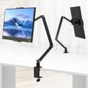 Tablet Stand Holder for ipad, Portable Monitor Stand Holder 15.6''Max, Desk Mount with 360Rotate Base, Fits for 4.7-12.9" Max Phone, Kindle, Fire HD, Nintendo Switch