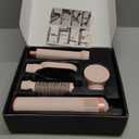 5 in 1 Hair Styler Curler & Air Dryer Brush, Low-Speed Negative Ionic Air Styler Drying, Multi Hair Styler, Professional Blow Dryer Brush for Curling Volumizing Straightening Styling (Pink)