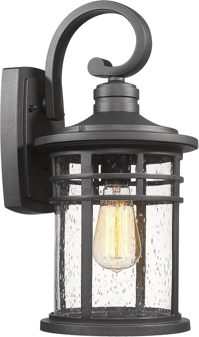 Outdoor Porch Lights Wall Mount Sconces Outdoor Lighting Waterproof Exterior Lantern for House Front Porch Patio Garage Doorway Garden, Medium