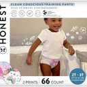 The Honest Company Clean Conscious Training Pants for Sensitive Skin | Hypoallergenic, Fragrance Free | Magical Moments + Butterfly Kisses | Size 2T/3T (up to 34 lbs), 66 Count