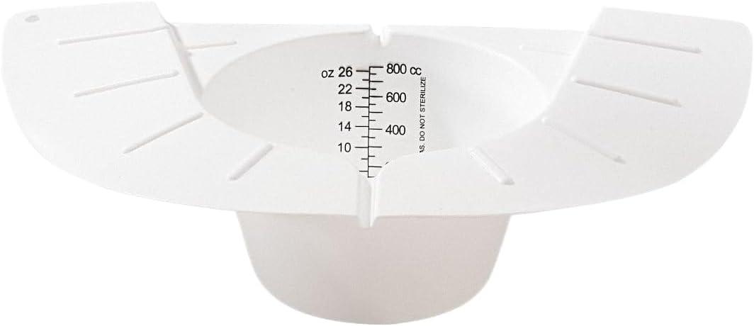 Graduated Specimen Collector Pans 800 ml /26 oz (Pack of 3) White
