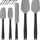 Coukre Silicone Spatula Set of 5,High Temperature Resistant, Food Grade Silicone, Dishwasher Safe, for Baking, Cooking (Gray)
