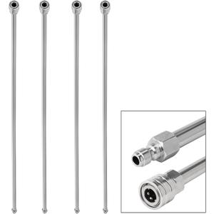 RIDGE WASHER Pressure Washer Wand Extension, 240 Inch Replacement Lance, Stainless Steel Power Washer Extender, 1/4' Quick Connect Fitting, 4000 PSI (4 Wands 60" Each)