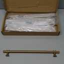 Asidrama 6 Pack 10 Inch(254mm) Knurled Champagne Bronze Kitchen Cabinet Handles, Cabinet Pulls Kitchen Cabinet Hardware Cupboard Handles Drawer Pulls (10" Hole Center)