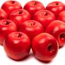 12Pcs Artificial Apples, Fake Fruit Faux Apples for Home Kitchen Table Fruit Bowl Decor, Holiday Decorations, Photography Props (Red)