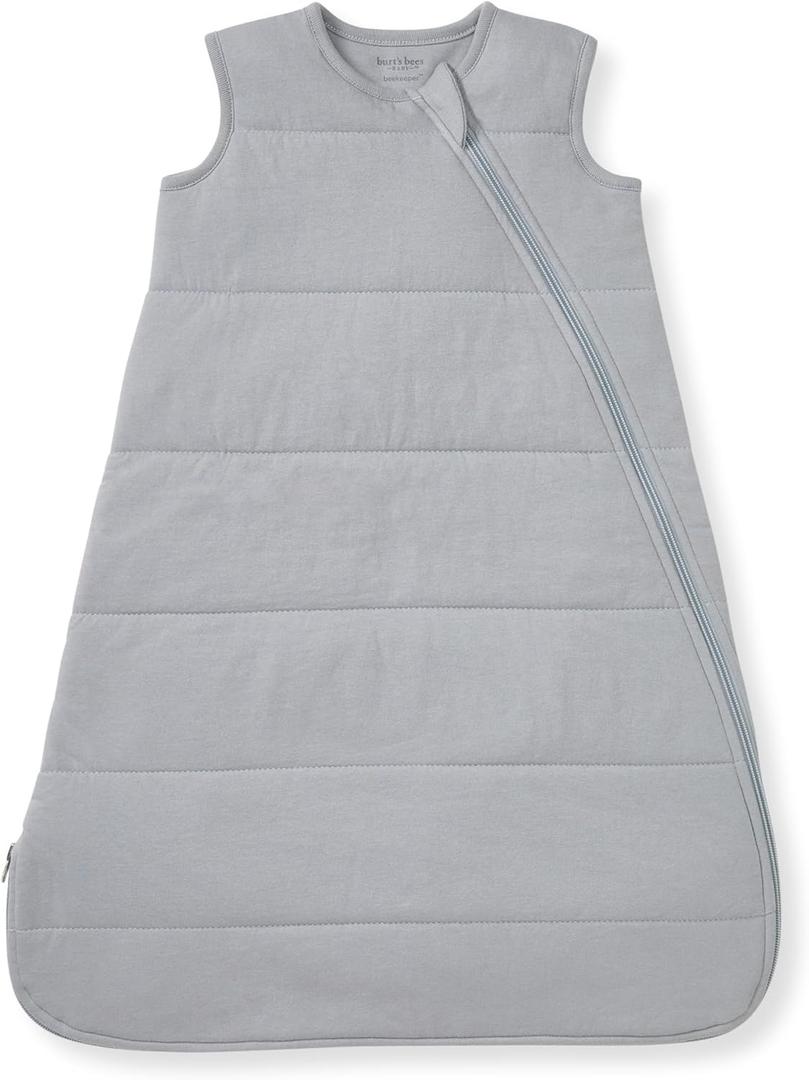 Burt's Bees Baby Unisex Newborn Essentials 100% Organic Cotton Beekeeper Wearable Blanket (Quilted Blue)