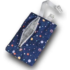 Insulated Snack Bag, Freezable Small Cooler Bag with Zipper and Adjustable Buckle, Rectangular Thermal Cooler Bag (Starry)