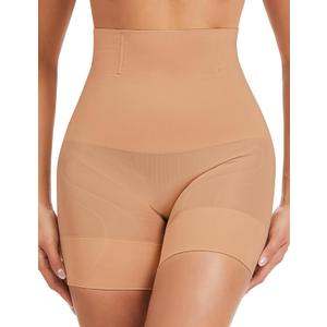 High Waist Tummy Control Shapewear Shorts - Seamless Body Shaper for Women | 3D Glute Lift & Thigh Slimmer. Anti-Roll Steel Bone Support. Invisible Under Dresses. Ideal for Weddings & Postpartum. (L)