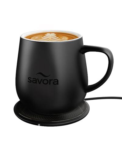 12oz IntelliHeat™ Coffee Mug | Barista’s Choice | Exclusive Wireless SmartSense Pad | Maintains Perfect 135°F | Hand-Crafted Ceramic Mug & Lid | Great for Tea Drinkers | Backed for Life - Black