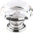 Richelieu Hardware BP87765014011 Bolzano Collection 2-inch (50 mm) Crystal and Chrome Modern Cabinet and Drawer Knob for Kitchen, Bathroom, and Furniture