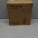 24 inch Vintage Ceramic Table Lamp with 5FT Cord - Single Farmhouse Rustic Bedside Lamp with Natural Textured Finish, Nightstand Lamps for Living Room, Bedroom, End Table Beige