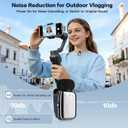 ZealSound Mini Wireless Lavalier Microphone for iPhone iPad Android, Dual Channel Wireless Microphones with Noise Cancellation, Mute & Volume Control, 33H Battery Case, USB-C & Lightning Plug & Play