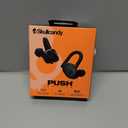 Skullcandy Push Active Wireless Earbuds, Bluetooth Headphones, Noise Isolating, 44 Hrs Battery, Secure-Fit Over-Ear Hanger, Sweat and Water Resistant, Microphone for iPhone Android True Black,Orange