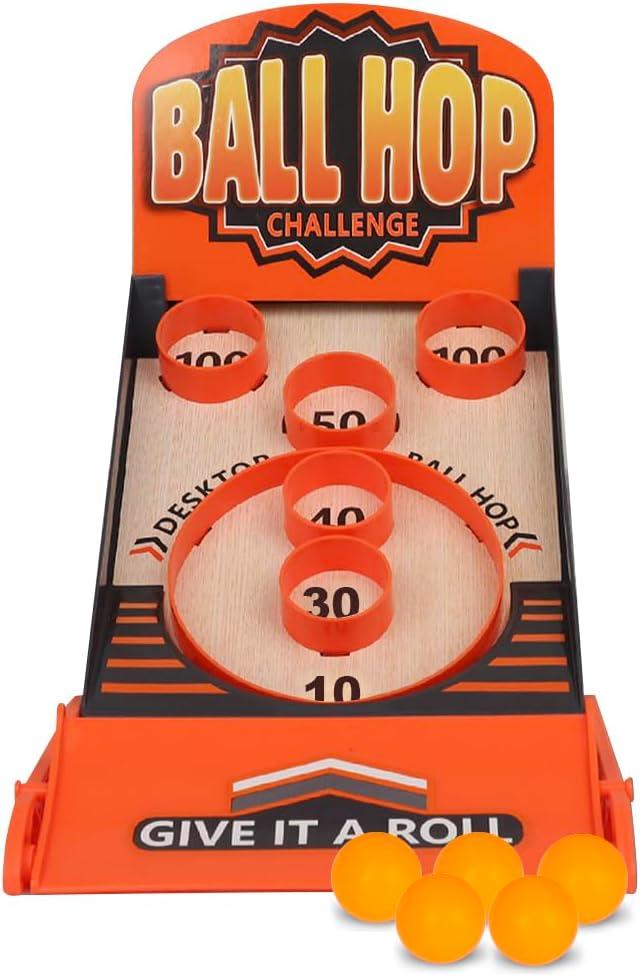 Point Games Ball Hop Game - Collapsible Arcade Games - Solo or Team Home Tabletop Game for Party Activity Birthday - Easy Setup (Small)