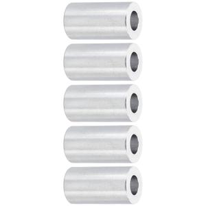 TOP-VIGOR 5Pcs M8 Aluminum Spacer, 8.2mm ID x 16mm OD x 30mm Length Metal Spacer, Round Plain Finish Spacer Screw Standoff Bushing for M8 Screws Bolts and Rods