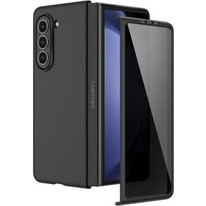 Ruky for Samsung Galaxy Z-Fold-5-Case, with Built-in Privacy Screen Protector & Support Wireless Charging Slim Full Body Protective Phone Case for Samsung Galaxy Z Fold 5 5G, Black
