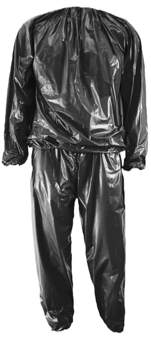 Swibow Sauna Suit for Women Men Weight Loss Exercise Slimming Gym Fitness Workout Anti-Rip Heavy Duty Sweat Suit (Black, XL)
