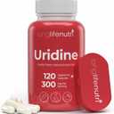 Uridine Monophosphate 300mg  Choline Precursor & Synaptic Function, Nootropic for Focus & Mental Performance, 120 Vegetarian Capsules, 4-Month Supply, GMP Certified, Made in USA
