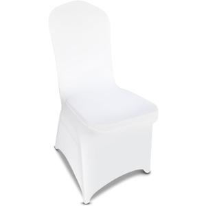 100 Pieces White Chair Covers - Versatile Stretch Polyester Spandex Dining Chair Slipcovers for Dining, Party, Wedding, Banquet, and More