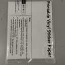 JANDJPACKAGING Printable Vinyl Sticker Paper - Waterproof Printable Vinyl for Laser & Inkjet Printer 15 Self-Adhesive Sheets - Matte White - Standard Letter Size 8.5"x11"