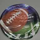 Creative Converting 331933 Football Party Dinner Plates Brown 5 Pack
