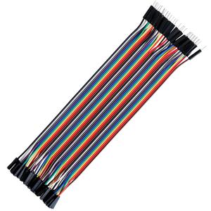 California JOS 40 PCS 20 CM (8 inch) Breadboard Jumper Wires Length Optional Dupont Wire Assorted Kit Female to Male Multicolored Ribbon Cables