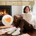 STQ Women's Slippers Indoor with Slip on Cozy House Shoes Non Slip Warm Loafers (6, Beige)