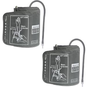 2 Pack Quality Replacement Blood Pressure Extra Large Cuff Compatible with Omron BP Monitors 22-52CM Big Arm, Universal 4.6mm Interface Adjustable XL Blood Pressure Cuff for Adult Big Arms Home Use
