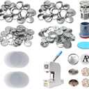25mm Badge & Button Maker Kit - Metal Mold Set with 35mm Circle Cutter, 25pcs Badge + 25pcs Sewing Button, No Press Included, Must Be Used with a Press
