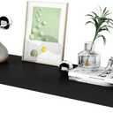 WELLAND 12" Deep Floating Wall Shelf, Black Floating Shelf Display Floating Shelf, 35.43" L x 11.81" D x 2" T, Deeper Than Others, Black