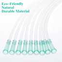 TrelaCo Long PVC Replacement Tubings Supplies Tubes Kit Disposable Cleaning Nozzle Clear Replacements Tube Hose Smooth Insert Catheters with Flexible Rounded End for Women Men(50 Pieces,14fr)