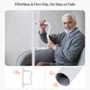 VEVOR Floor-to-Ceiling Transfer Pole, Tension Mounted Bathroom Grab Bar with Anti-Slip Curve Handle, 300 Lbs Capacity Security Pole for Elderly, Ideal Senior Safety Pole for 7-10 Ft Ceilings, White