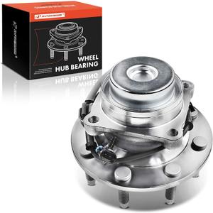 A-Premium Front Wheel Bearing and Hub Assembly with ABS & 8-Lug Compatible with Chevrolet & GMC - 2003-2017 - Express 2500/3500/4500, Savana 2500/3500/4500, Under 9600lb GVW