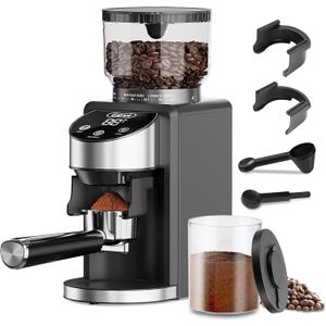 Gevi Coffee Grinder Electric,Coffee Bean Grinder with 35 Grind Settings for Espresso,Drip,French Press,Burr Coffee Grinder for Home Use,Anti-static Design,Black