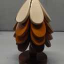 Wooden Tree Trivets for Hot Dishes, Christmas Tree Shape Trivet Set of 4 for Hot Pot Pans, Wood Coasters for Bowls Teapots Drinks Plates, Home Table Decor(Walnut Wood)