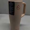 Hydracy Soulmate 40 oz Tumbler with Handle and Flip Straw - 100% Leakproof Reusable Insulated Cup with Stainless Steel Straw - Cupholder Friendly Rubber Base Travel Mug - Cafe Creme