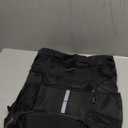 Valleycomfy Drawstring Gym Bag Sports Backpack With Shoe Compartment and Reflective Strips Black