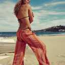 Women's Wide Leg Casual Striped Pants Loose Pants Y2K Striped Casual Pants (M)