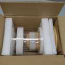 Set of 3 Glass Food Storage Containers with Bamboo Lids, Clear Glass Canisters Sets with Bamboo Lid, Airtight Kitchen Jars or Countertop, Coffee Beans (SET2)