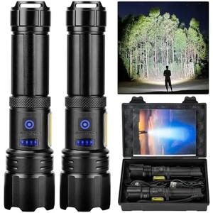 Sigoobal Rechargeable Flashlight, High Lumens Super Bright Flash Light, 7 Modes with COB Work Light, IPX6 Waterproof, Powerful Handheld LED Flashlights for Home Camping Hiking