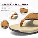 Flip Flop Thong Athletic Summer Sport Sandals with Arch Support Outdoor Summer Beach (10, Khaki)